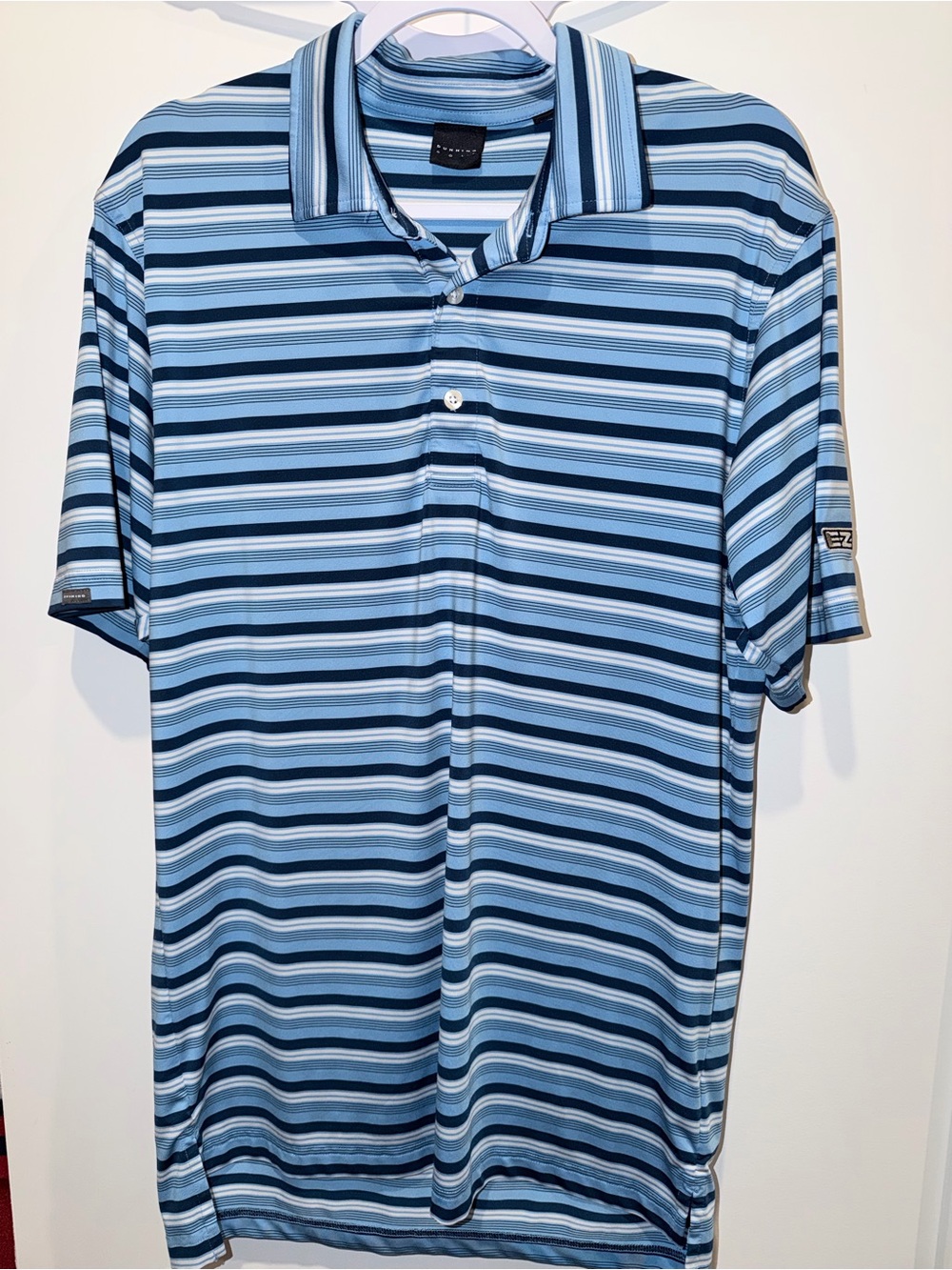 Blue Striped Polo Shirt by Dunning Golf